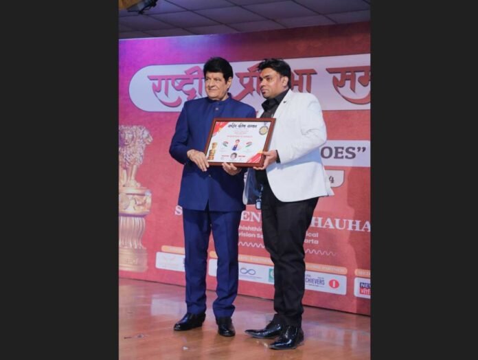 National Talent Award, Azam Khan, Gajendra Singh Chauhan, Yudhishthir, Mahabharat, Ghaziabad, Philanthropy, Social Work, Business Innovation, Bollywood, Bhojpuri Cinema, TMG Films, Ravi Yadav, Azam Khan Honored, National Talent Award Winner, Yudhishthir Presents Award, Ghaziabad Philanthropist, Social Welfare Initiatives, Job Creation, Bollywood Producer, Bhojpuri Film Industry, Political Recognition, Community Impact, Inspirational Figure, Azam Khan awarded by Gajendra Singh Chauhan, National Talent Award for social work and business, Ghaziabad businessman honored, Yudhishthir actor presents award, Azam Khan's contribution to Bollywood, TMG Films production house, Ravi Yadav Bhojpuri star, Political leaders congratulate Azam Khan, National Talent Award significance, Azam Khan's inspiring journey,