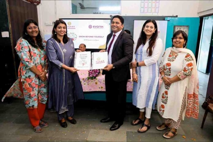 Ujaas, Evonik India, Menstrual Hygiene Management, MHM, Mumbai Schools, Aditya Birla Education Trust, CSR India, menstrual health awareness, social impact, Grow Beyond Yourself