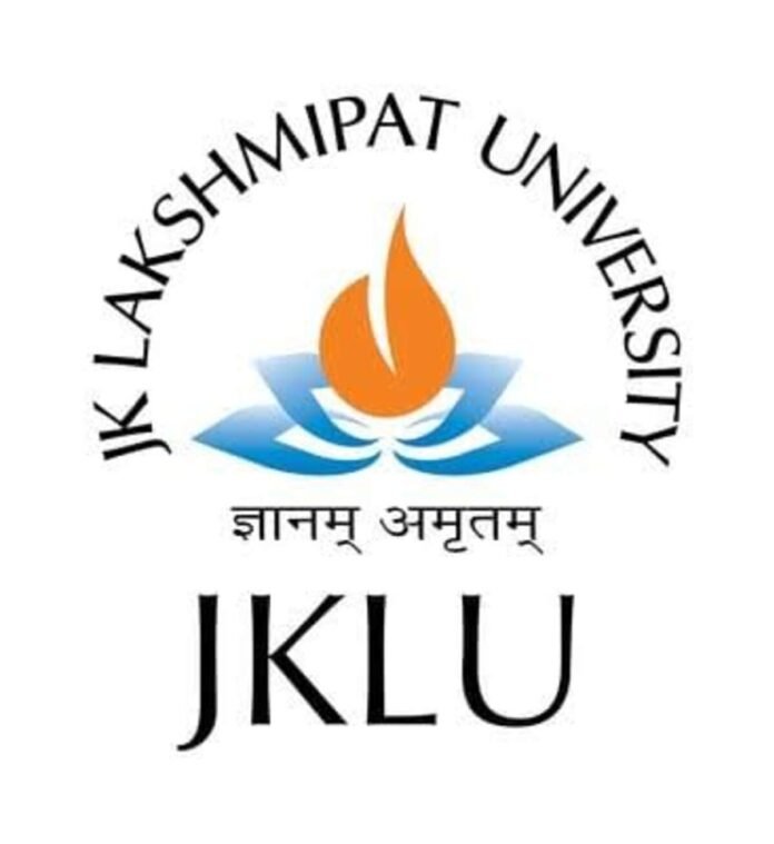 JK Lakshmipat University BizVerse 2026 National Management Fest banner in Jaipur