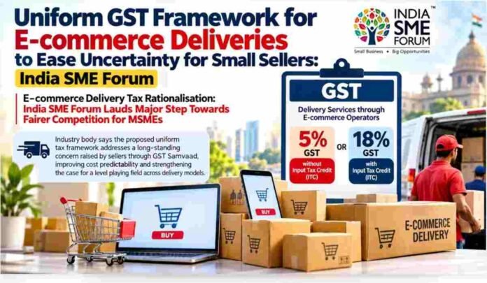 Uniform GST framework for e-commerce deliveries to support MSMEs in India