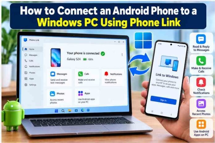 How to connect an Android phone to a Windows PC using Microsoft Phone Link